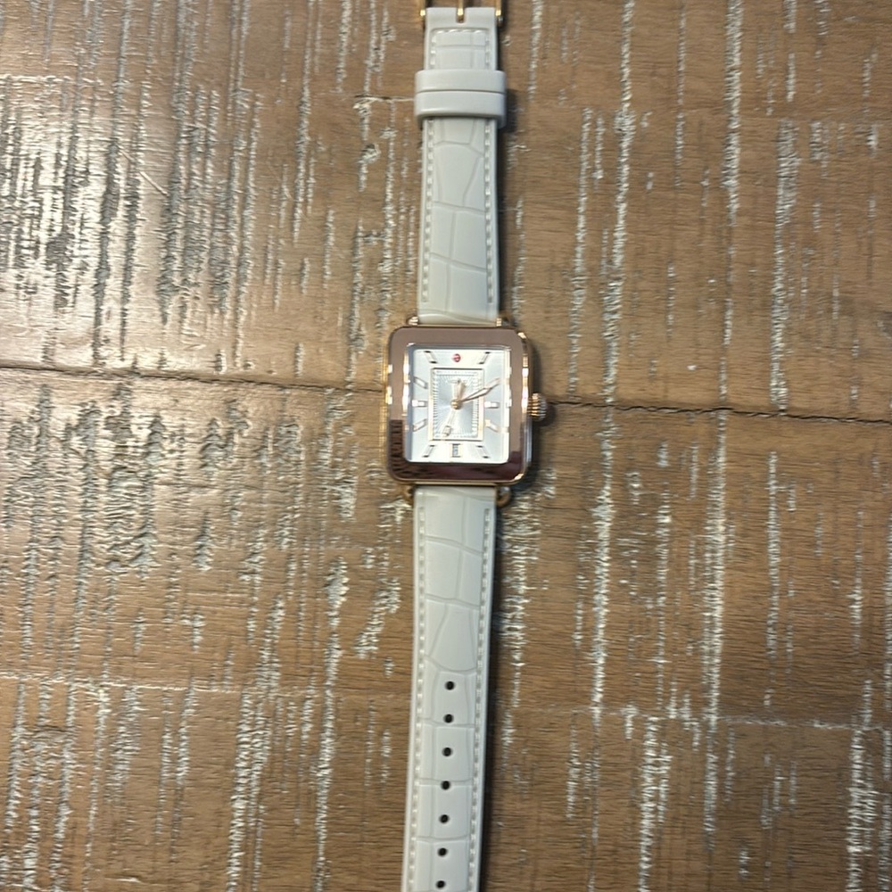 Deco Sport White Dial Silicone Strap Women's Michele Watch